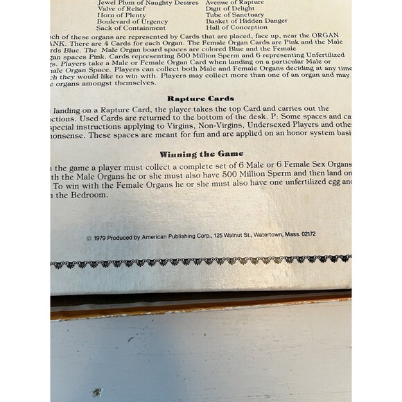 The Sex Education Game Rare 1979 Vintage Original Box American Publishing Corp - Picture 4 of 7